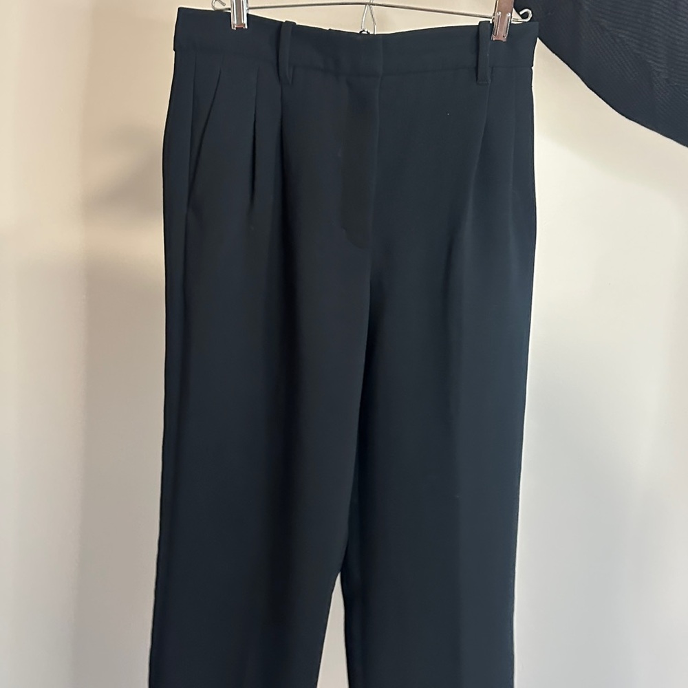 Classic Black Pleated Trousers
